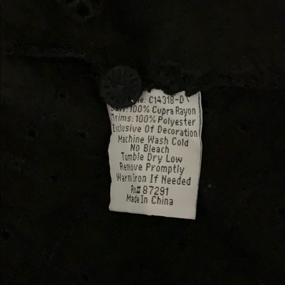 Johnny Was Black Hunter LS Tie-Front Blouse XL - Picture 5 of 7